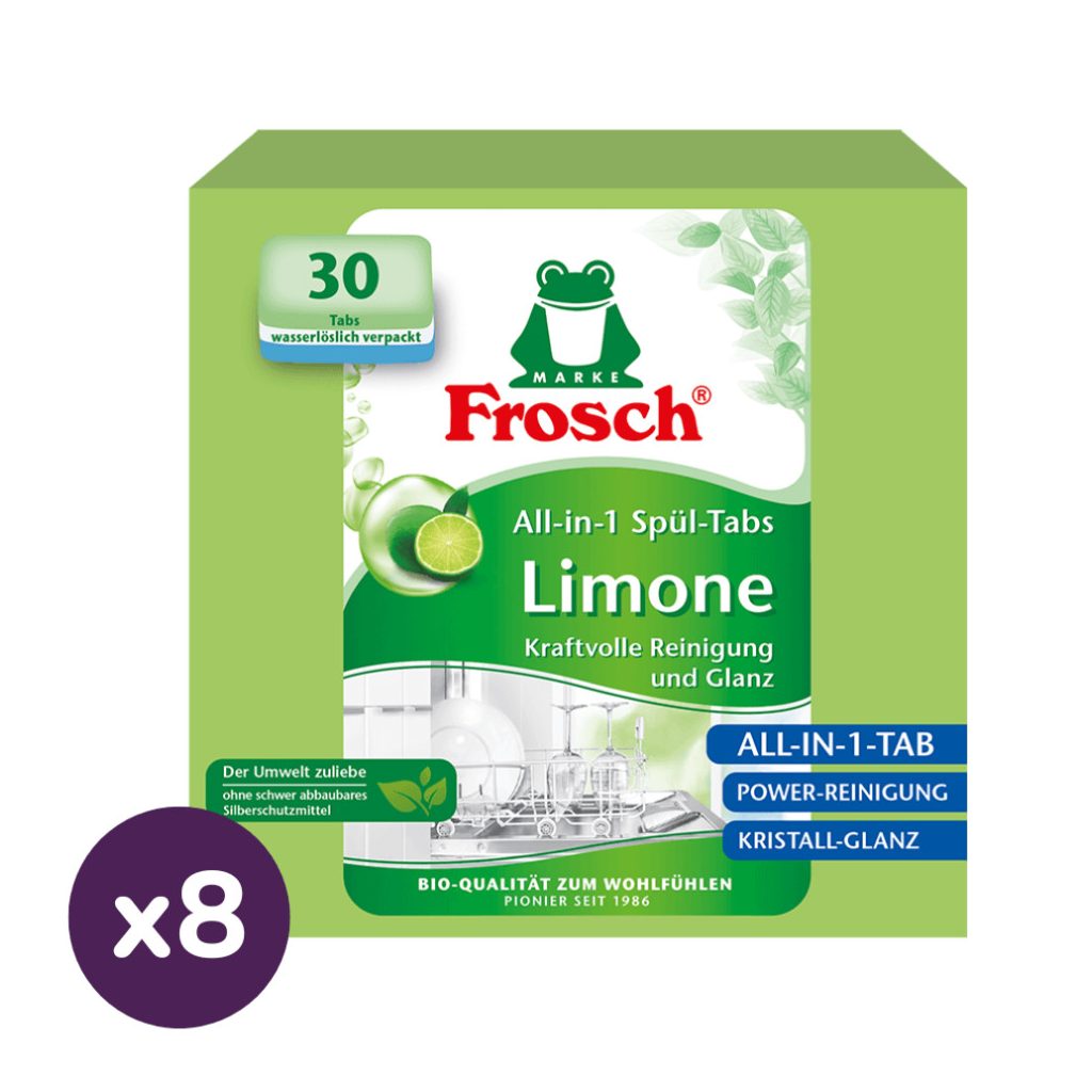 Frosch mosogatógép tabletta zöldcitrommal 8x30 db