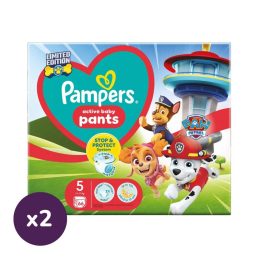   Pampers Active Baby Pants Mancs Őrjárat bugyipelenka 5, 11-17 kg, HAVI PELENKACSOMAG 1+1, 132 db