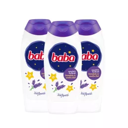   Baba nyugtató Jóéjtpuszi tusfürdő levendula és vanília illat (3x400 ml)