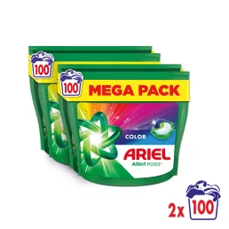   Ariel All-in-1 PODS mosókapszula színes ruhákhoz (2x100 db)