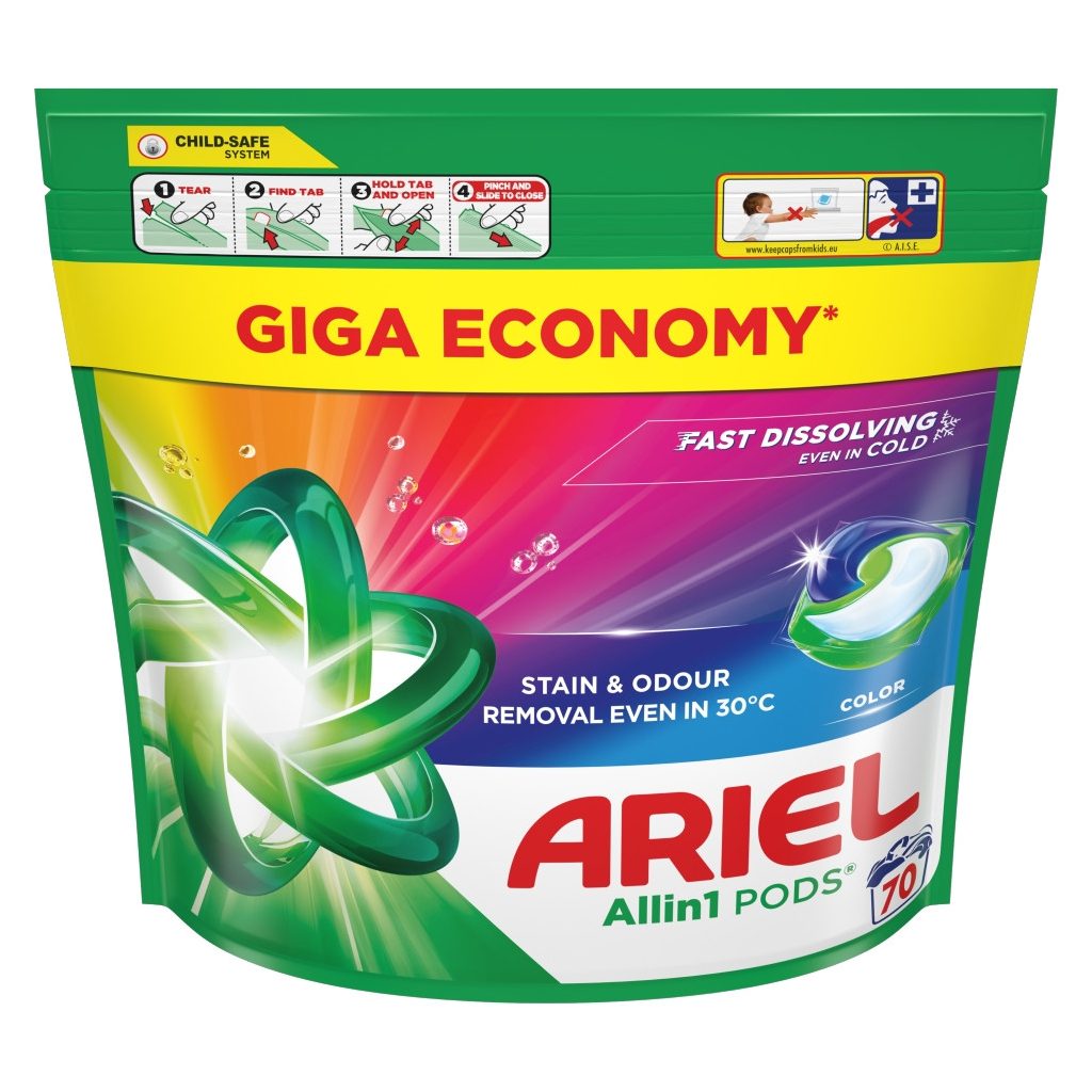 INGYENES SZÁLLÍTÁS - Ariel Color Fresh mosókapszula (2x70 db)