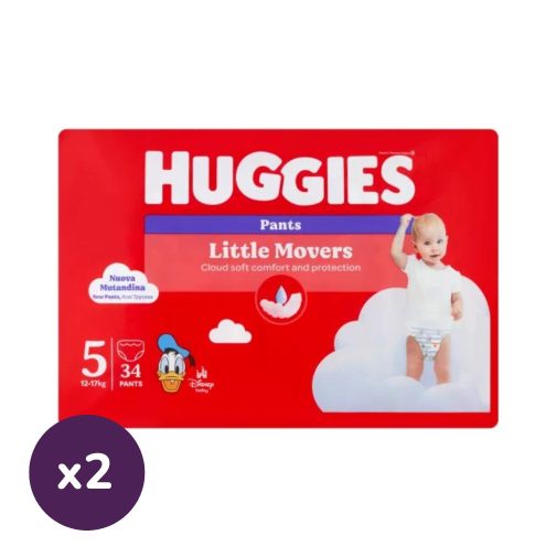 Huggies Little Movers nadrágpelenka 5, 12-17 kg, 68 db