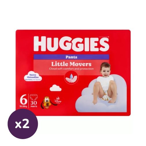 Huggies Little Movers nadrágpelenka 6, 15-25 kg, 60 db