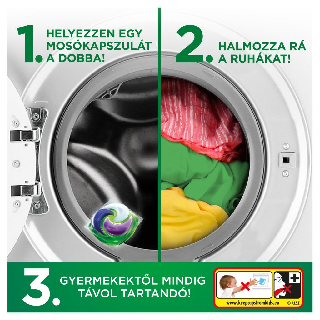 INGYENES  SZÁLLÍTÁS - Ariel Amethyst mosókapszula (3x38 db)