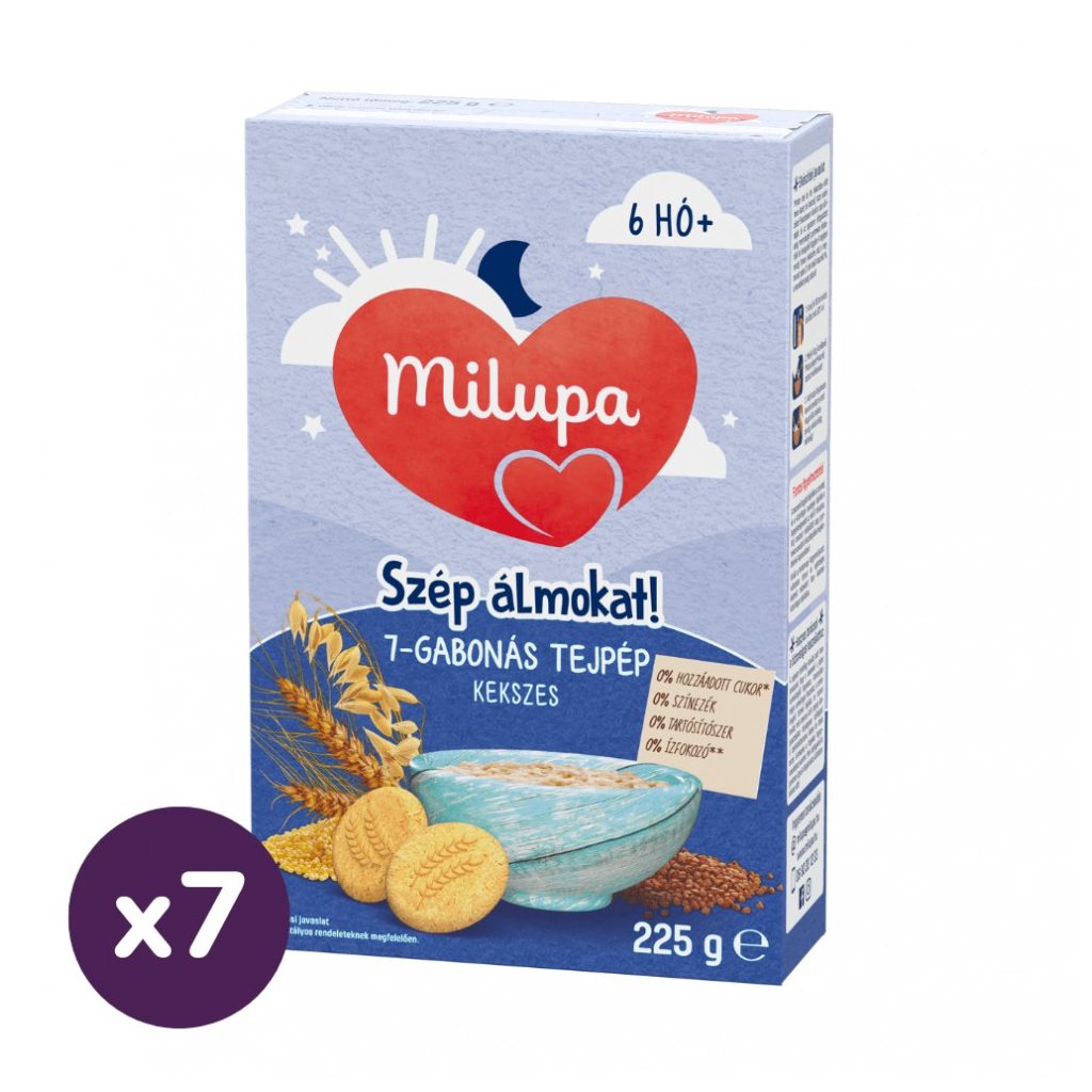 Milupa Szép álmokat! 7 gabonás kekszes tejpép 6 hó+ (7x225 g)