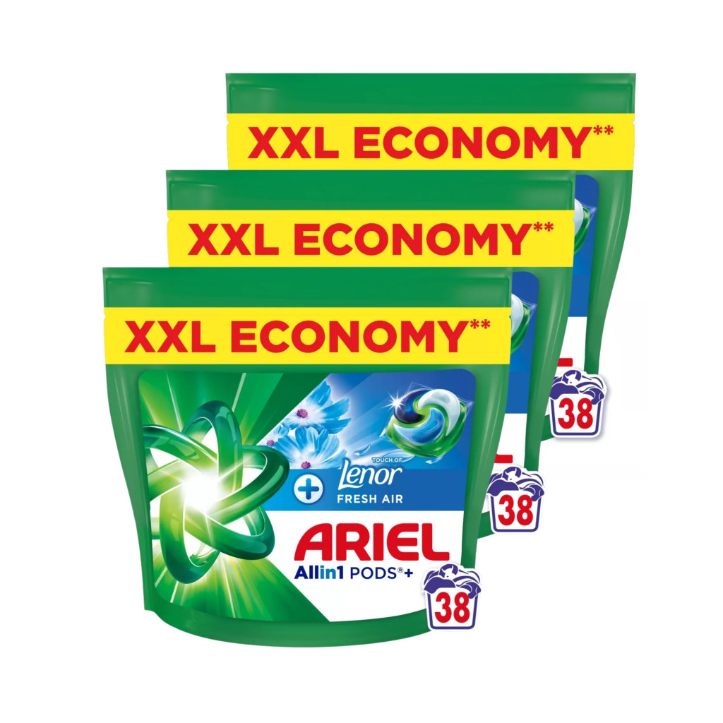 INGYENES  SZÁLLÍTÁS - Ariel Fresh Air mosókapszula (3x38 db)