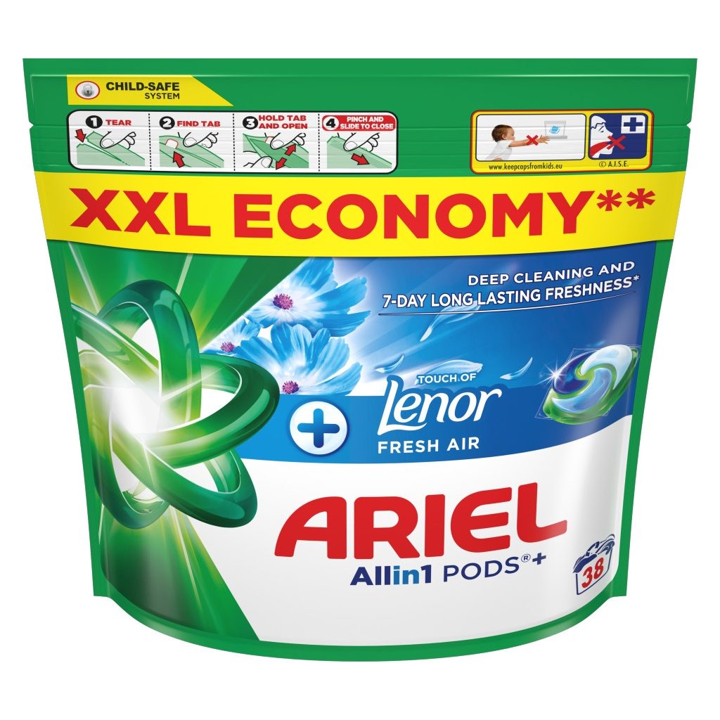 INGYENES  SZÁLLÍTÁS - Ariel Fresh Air mosókapszula (3x38 db)