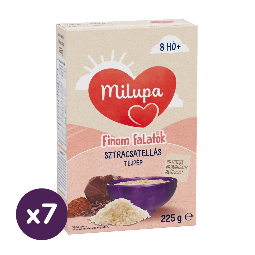 Milupa Finom falatok, sztracsatellás/stracciatellás tejpép 8 hó+ (7x225 g)