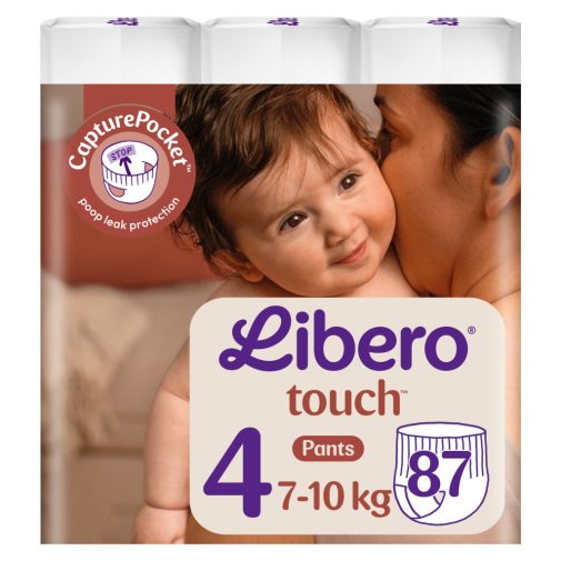 Libero Touch 4 bugyipelenka, 7-10 kg, 87 db + ajándék toalettpapír