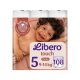 Libero Touch 5 bugyipelenka, 9-14 kg, 108 db + ajándék toalettpapír