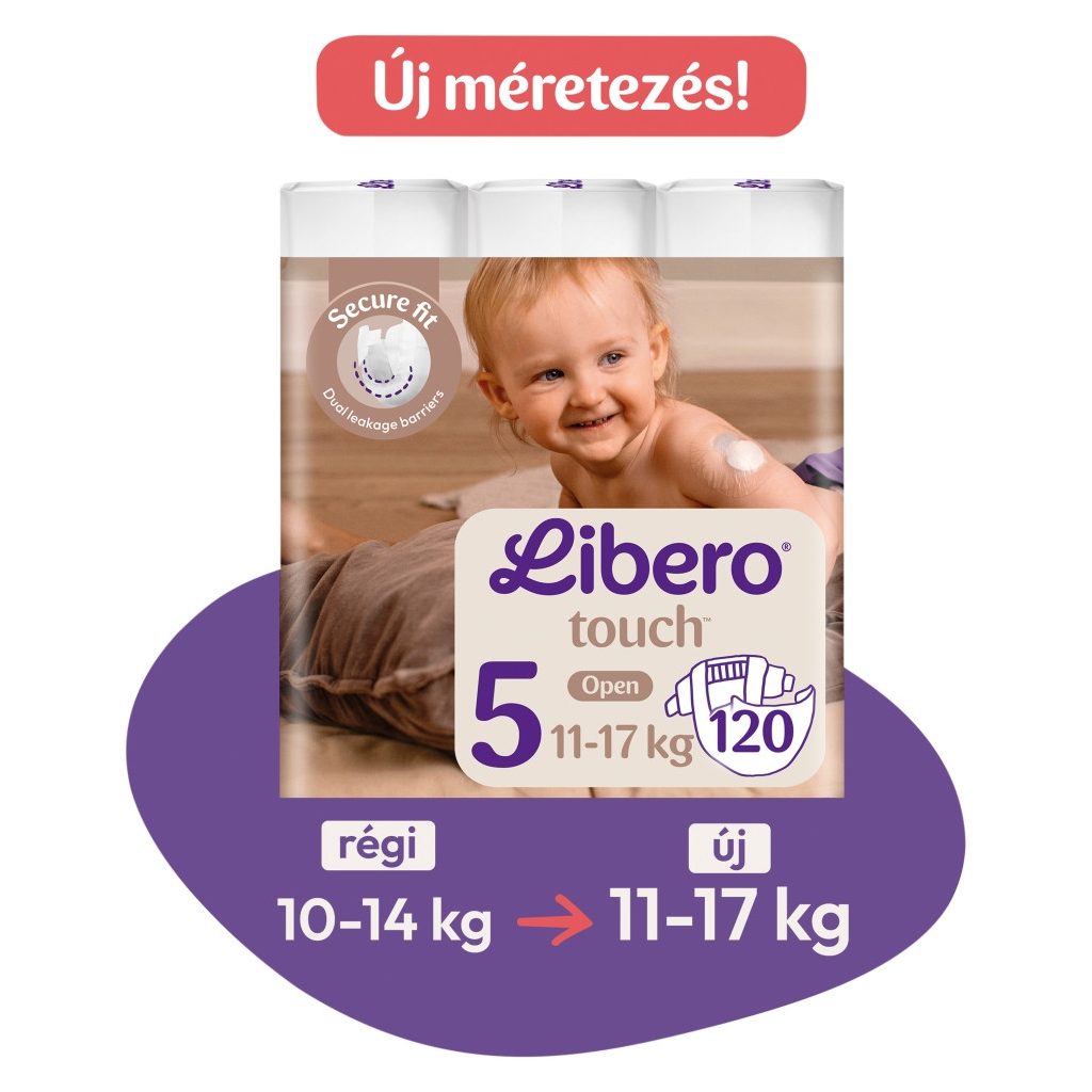Libero Touch 5 pelenka, 11-17 kg, 120 db