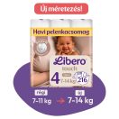 Libero Touch 4 pelenka, 7-14 kg, 216 db