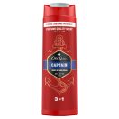 Old Spice Captain 3 az 1-ben tusfürdő és sampon férfiaknak (2x400 ml)
