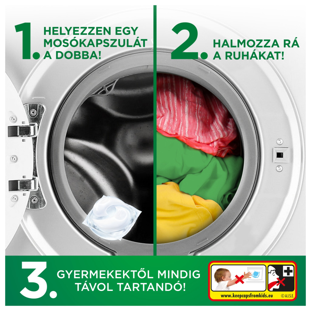 INGYENES  SZÁLLÍTÁS - Ariel All-in-1 PODS Mosókapszula Sensitive (2x100 db)