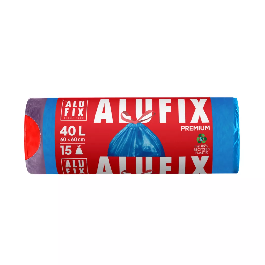 Alufix Szemeteszsák zárószalaggal, 60 liter (3x15 db)