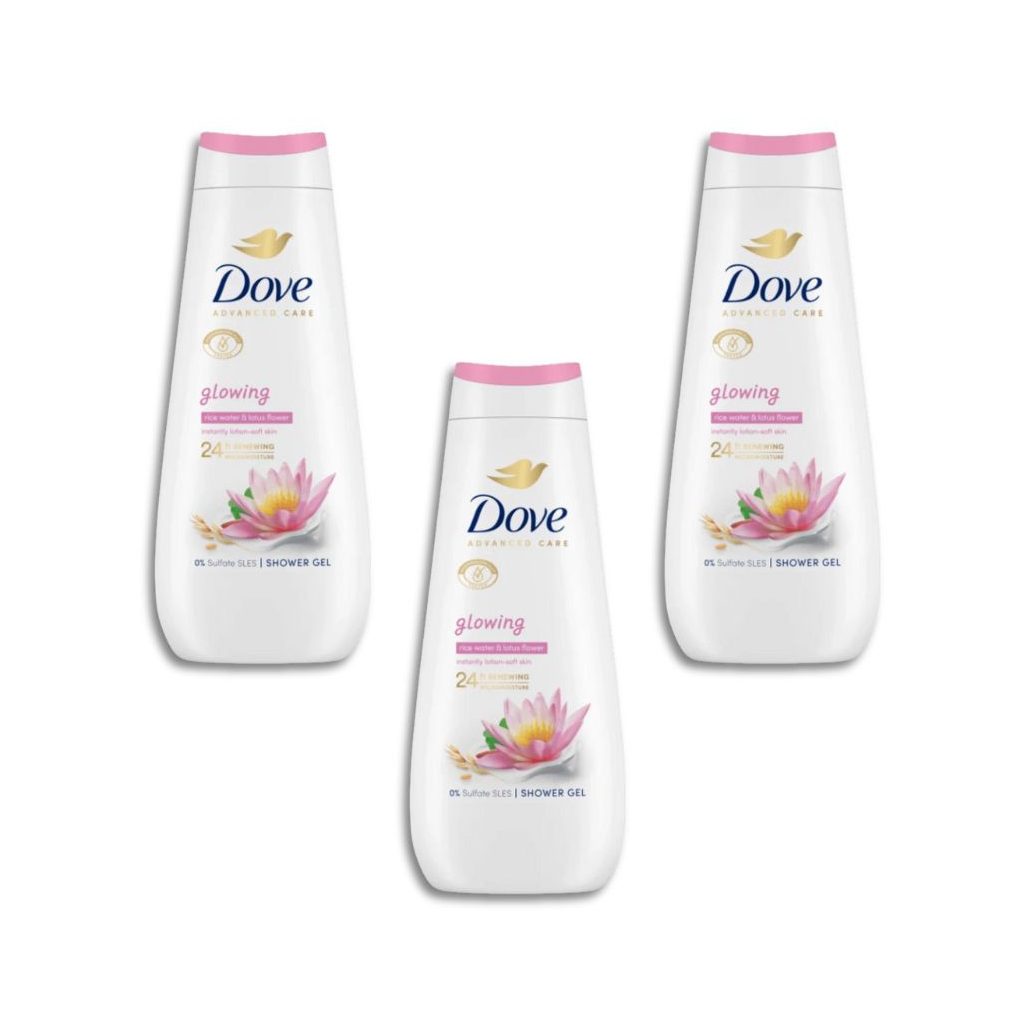 Dove Advanced Care Krémtusfürdő Glowing (3x400 ml)