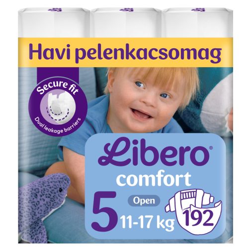 Libero Comfort 5 pelenka, 11-17 kg, 192 db + ajándék toalettpapír