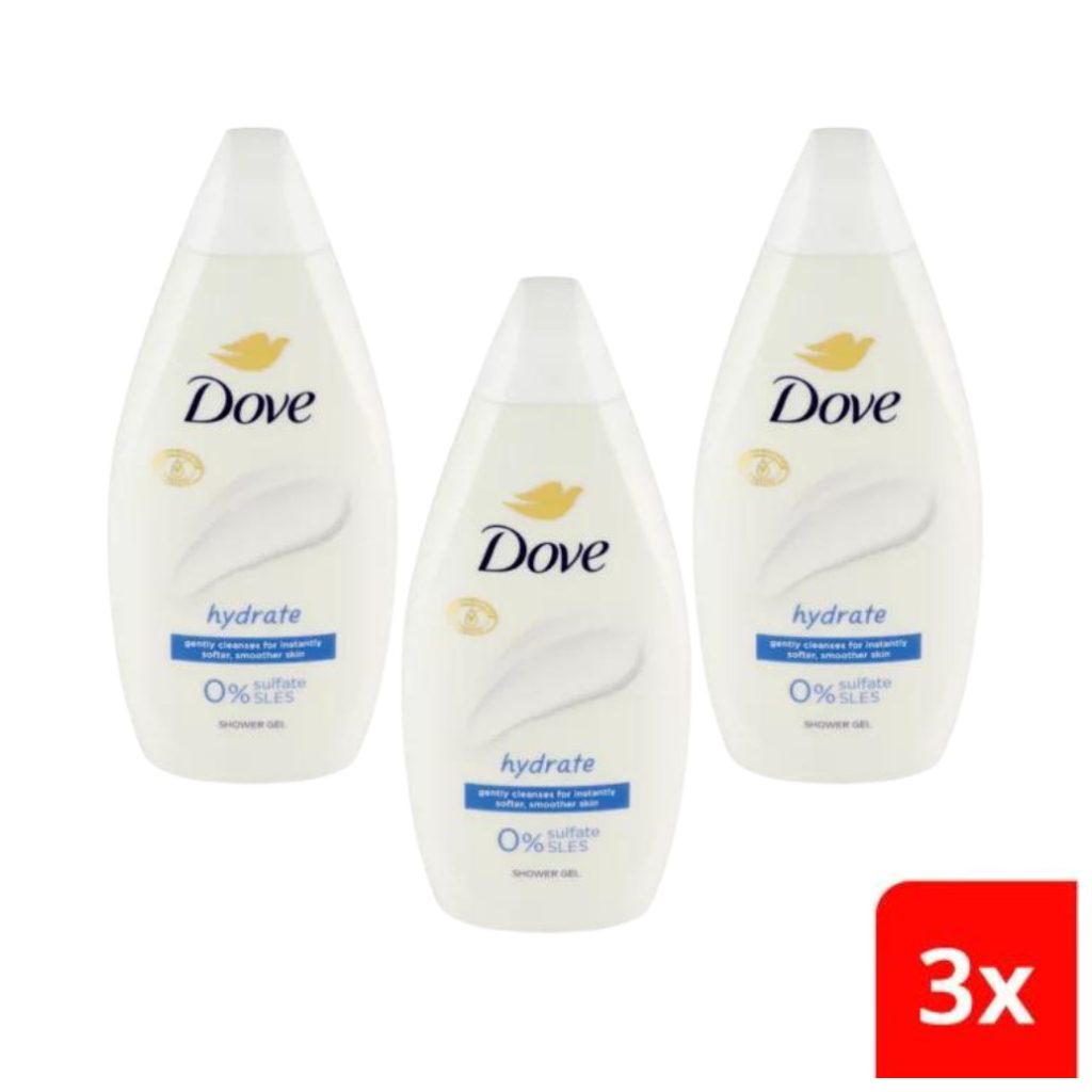 Dove Hydrate krémtusfürdő (3x450 ml)