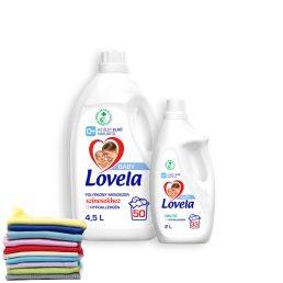   Lovela Baby folyékony mosószer színes ruhákhoz 4,5 liter + Lovela Baby öblítő 2 liter