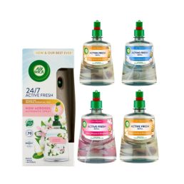   Air Wick Active Fresh Légfrissítő csomag: készülék és 4 db különböző illatú utántöltő (4x228 ml)