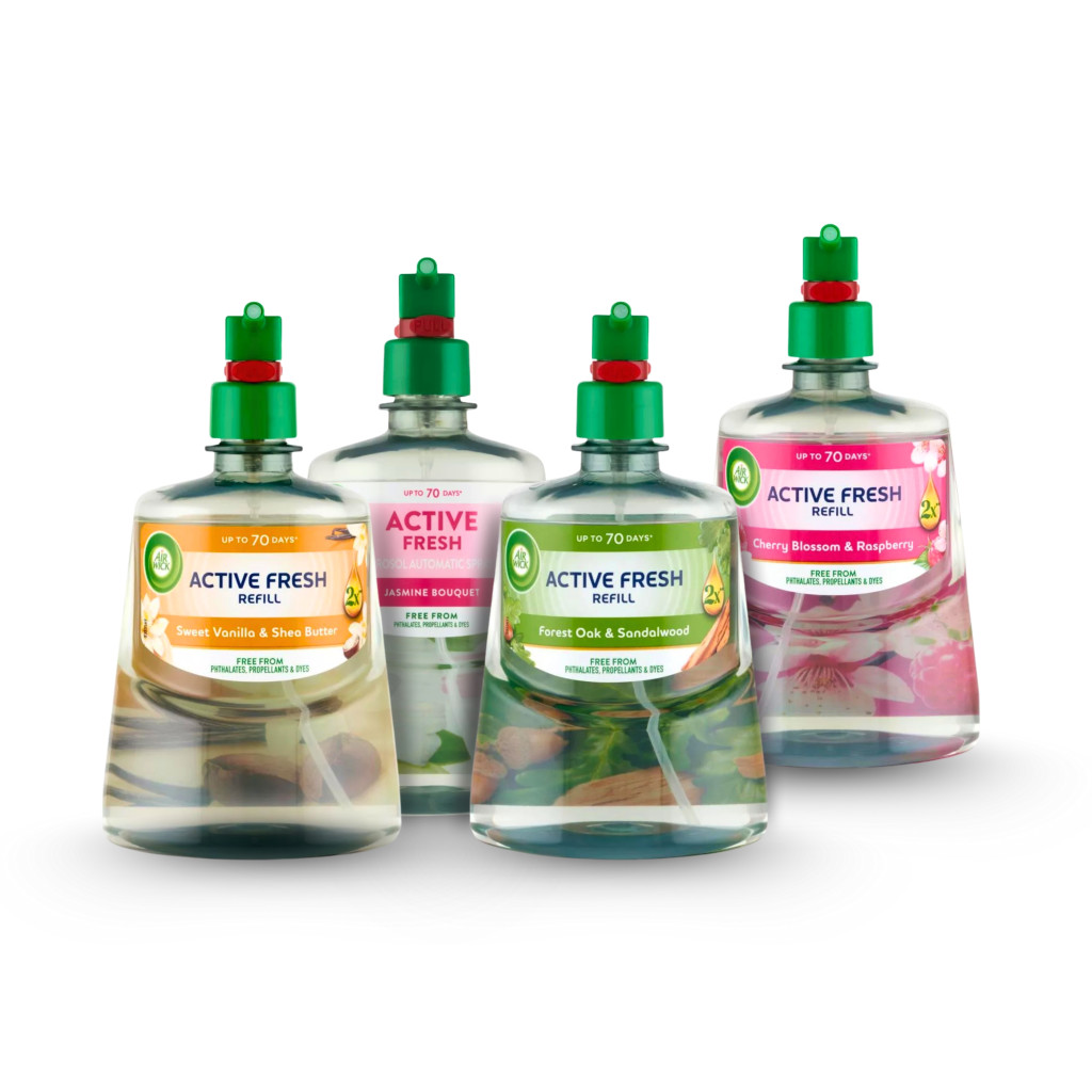 Air Wick Active Fresh légfrissítő utántöltő csomag különböző illatokkal (4db)