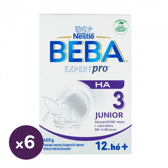 BEBA ExpertPro HA 3 tejalapú anyatej-kiegészítő tápszer 12 hó+ (6x600 g)