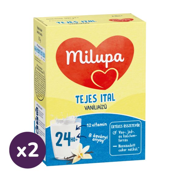 Milupa vanília ízű tejes ital-gyerekital 24 hó+ (2x500 g)
