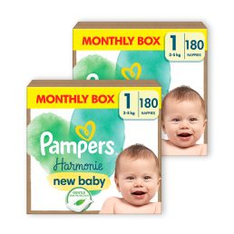   INGYENES SZÁLLÍTÁS - Pampers Harmonie pelenka 1, 2-5 kg, HAVI PELENKACSOMAG 360 db 