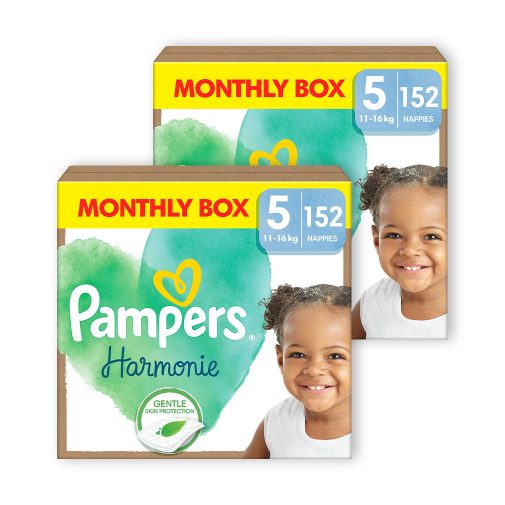 INGYENES SZÁLLÍTÁS - Pampers Harmonie pelenka 5, 11-16 kg, HAVI PELENKACSOMAG 304 db