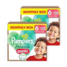   INGYENES SZÁLLÍTÁS - Pampers Harmonie Pants bugyipelenka 6, 15+ kg, HAVI PELENKACSOMAG 264 db + ajándék Harmonie törlőkendő