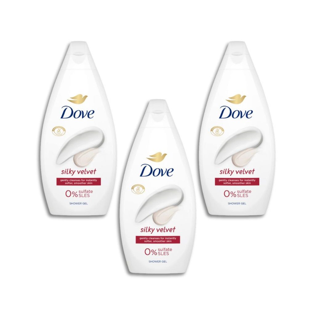 Dove Silky Velvet krémtusfürdő (3x450 ml)