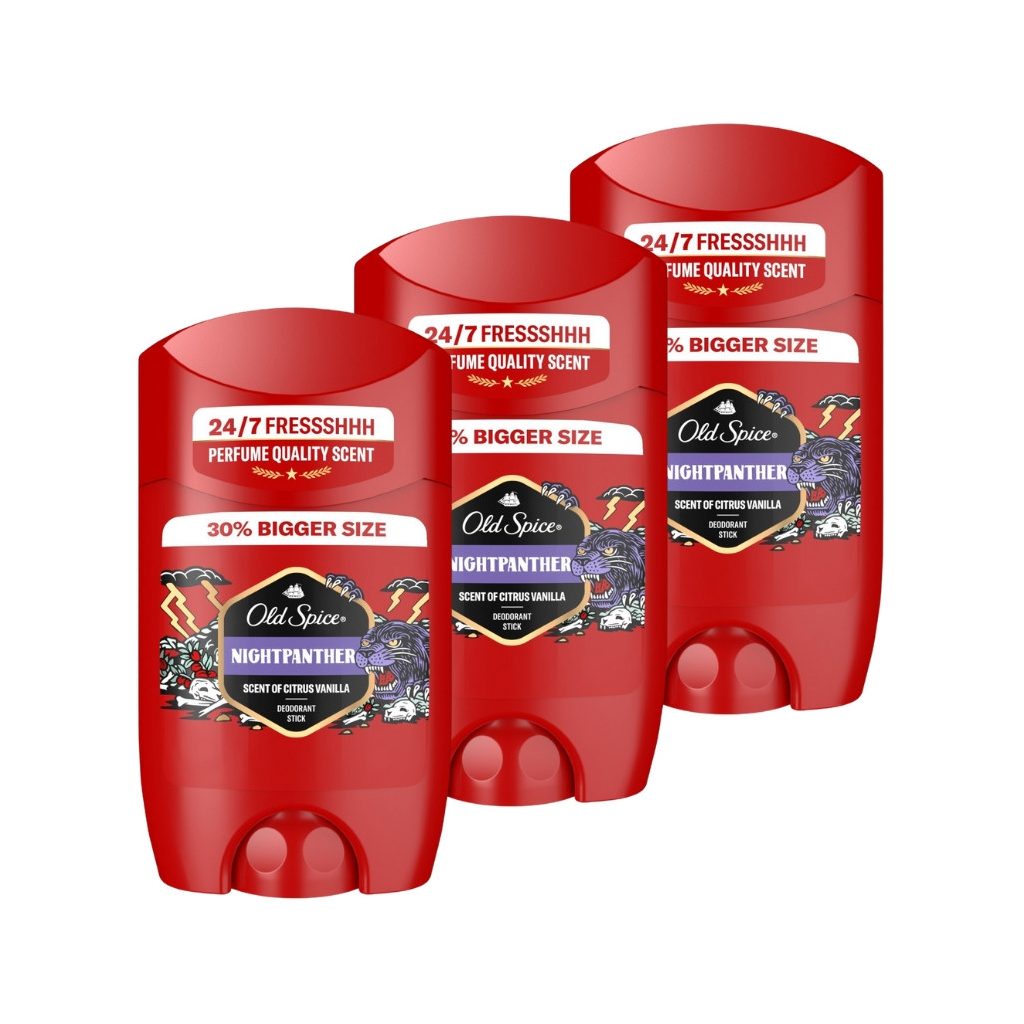Old Spice Night Panther stift dezodor férfiaknak (3x65 ml)