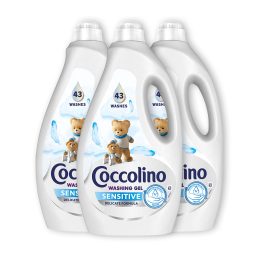 Coccolino Care Sensitive mosógél 3x1,72 liter (129 mosás)