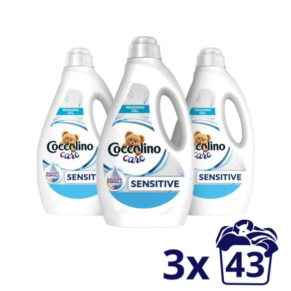 Coccolino Care Sensitive mosógél 3x1,72 liter (129 mosás)