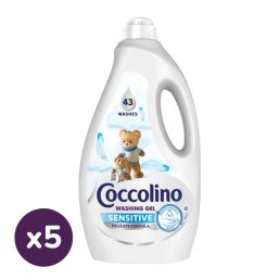 Coccolino Care Sensitive mosógél 5x1,72 liter (215 mosás)