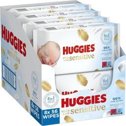 Huggies Extra Care Sensitive törlőkendő (8x56 db)