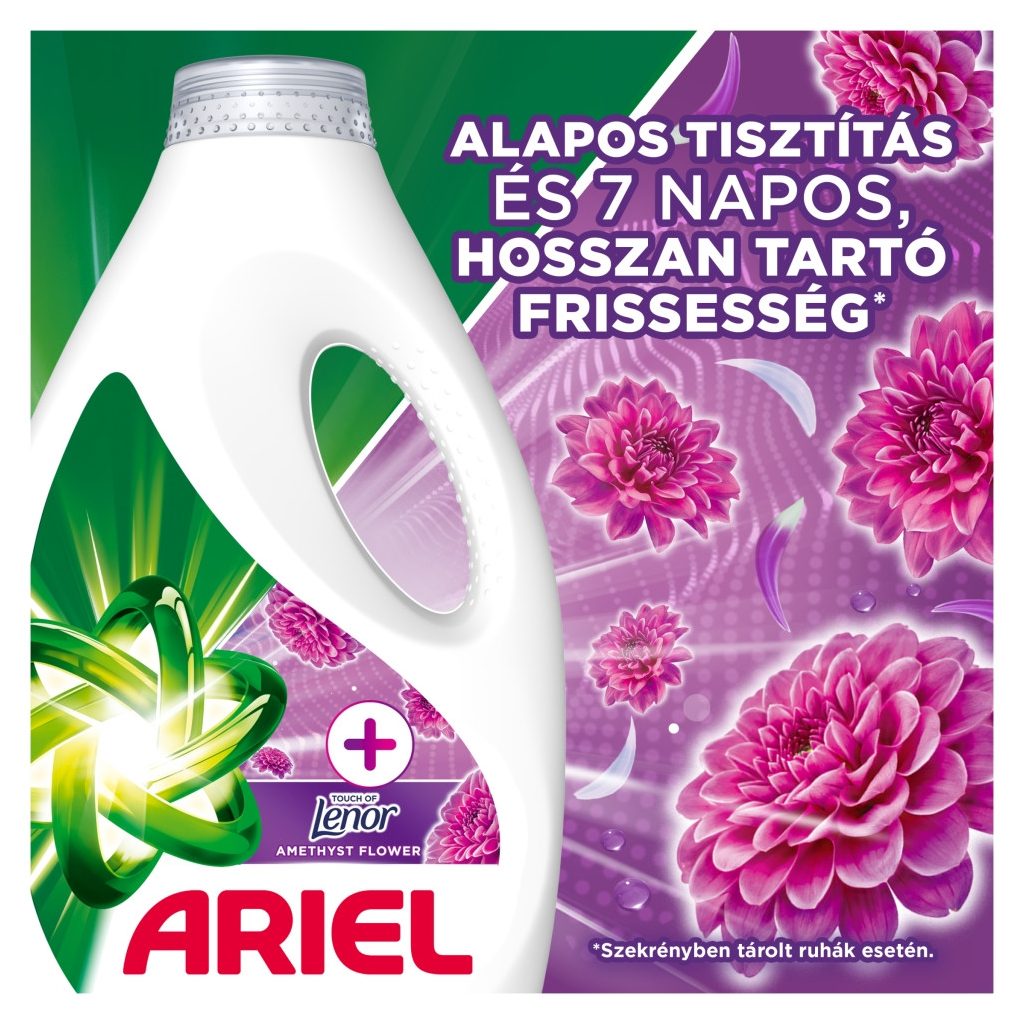 INGYENES  SZÁLLÍTÁS - Ariel Amethyst folyékony mosószer 3x2,25 liter (150 mosás)