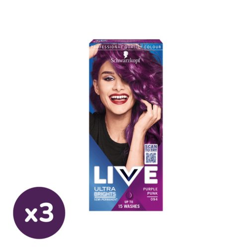 Schwarzkopf Live Color hajszínező - 94 lila (3x1 db)