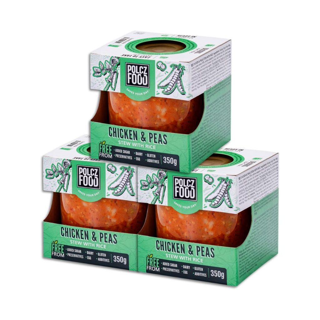 Polcz - Zöldborsós csirke rizzsel (3x350 g)