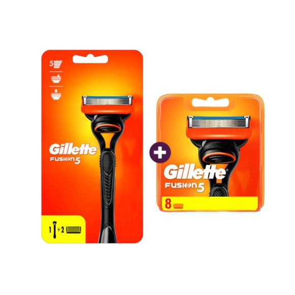 Gillette Fusion5 csomag: borotva + 10 db borotvabetét