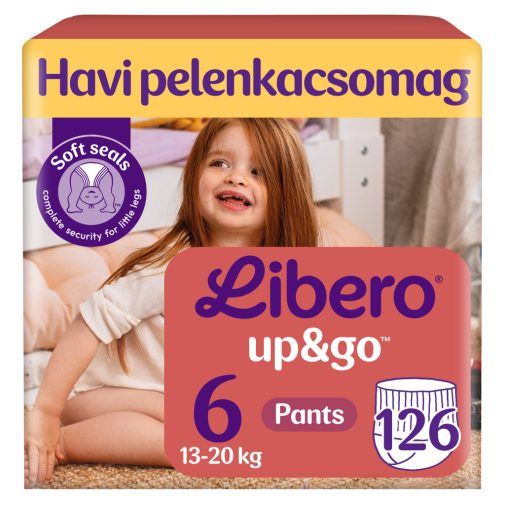 Libero Up&Go 6 bugyipelenka, 13-20 kg, HAVI PELENKACSOMAG 126 db + ajándék toalettpapír