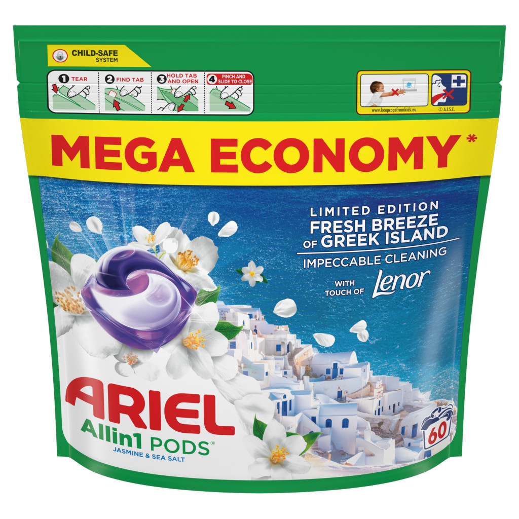 INGYENES SZÁLLÍTÁS - Ariel Greek Island mosókapszula (2x60 db)