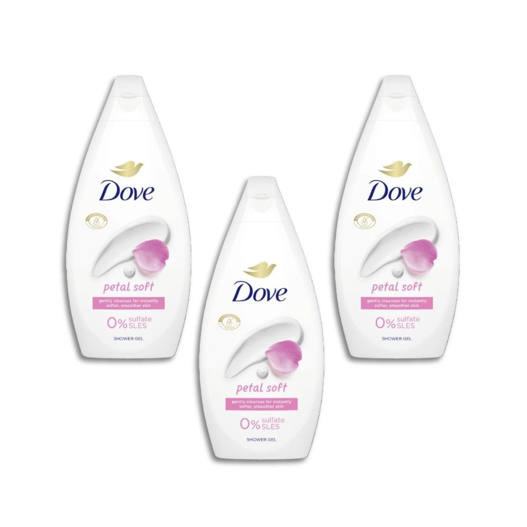 Dove Petal Soft krémtusfürdő (3x450 ml)