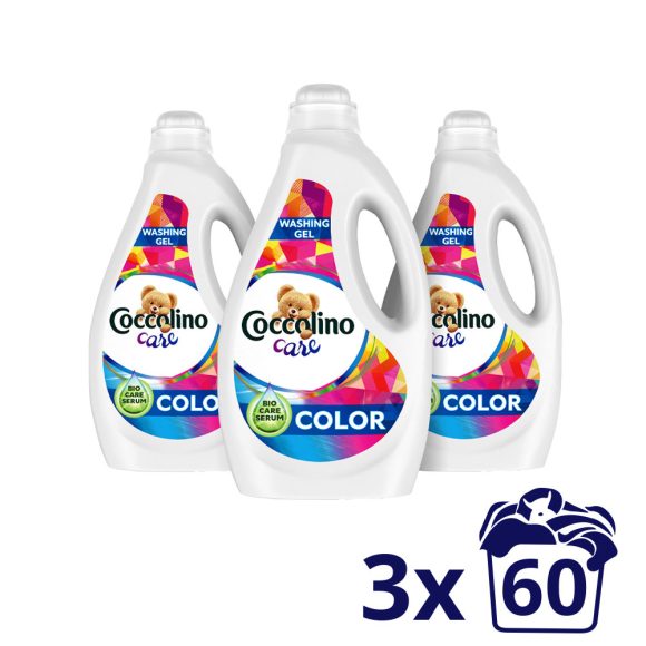 Coccolino Care Color mosógél színes ruhákhoz 3x2,4 liter (180 mosás)
