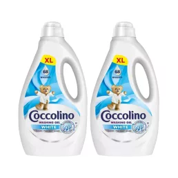   Coccolino Care White mosógél fehér ruhákhoz 2x2,72 liter (136 mosás)