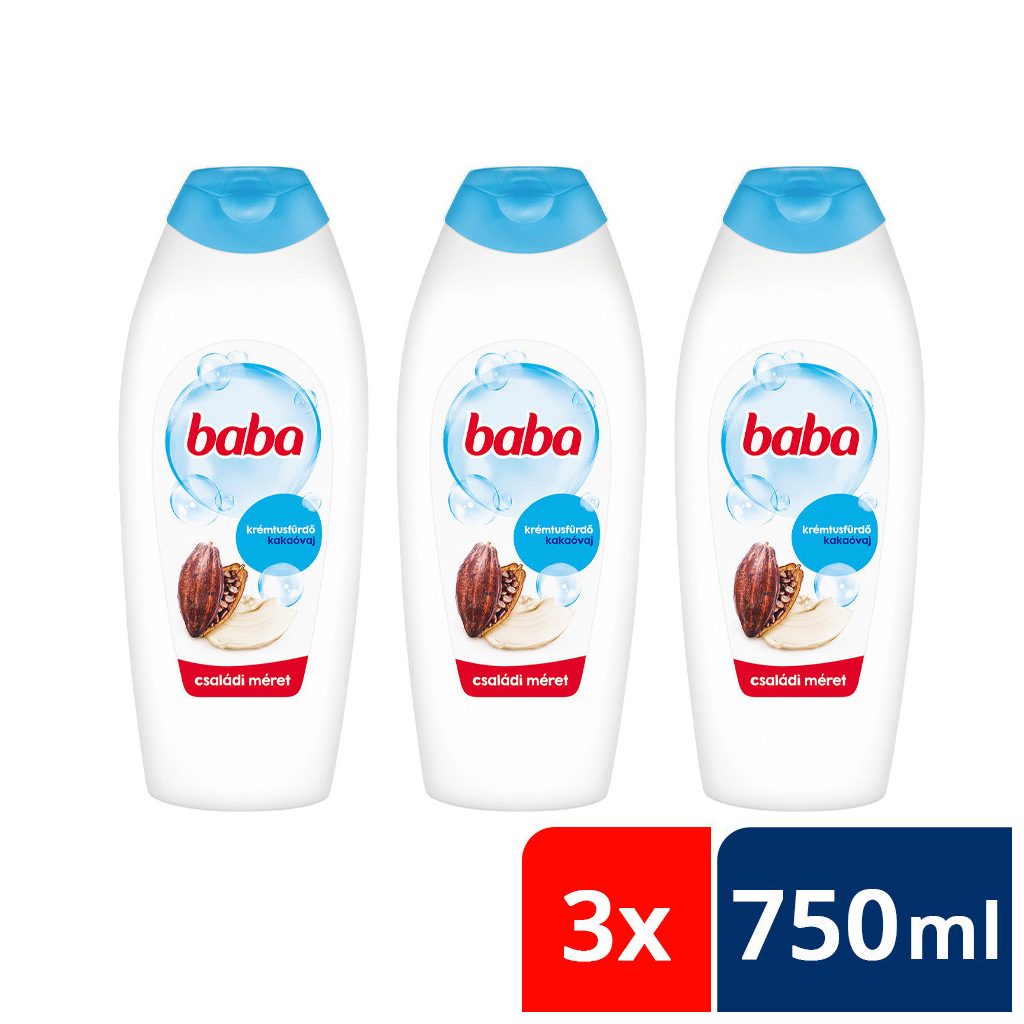 Baba tusfürdő kakaóvajjal 3x750 ml
