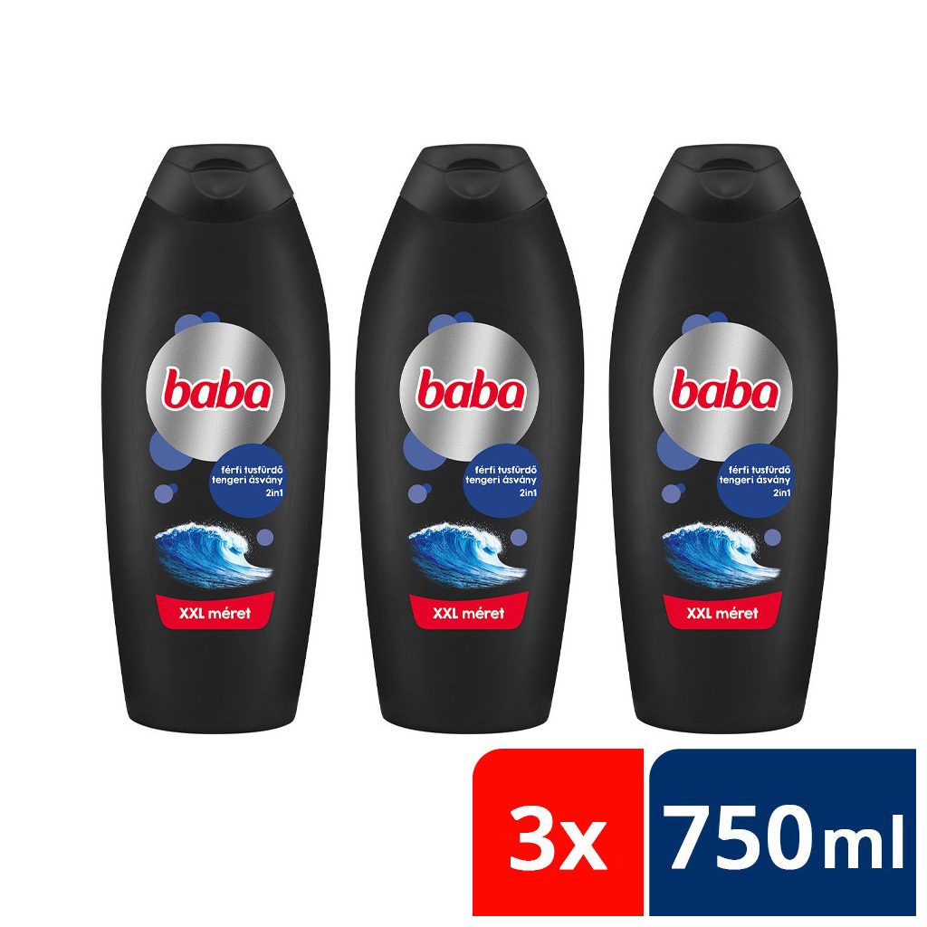 Baba férfi tusfürdő tengeri ásványokkal 3x750 ml