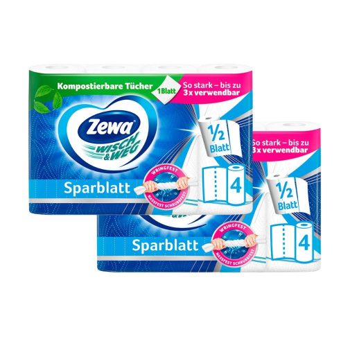 Zewa Wisch & Weg Sparblatt háztartási papírtörlő 2 rétegű (2x4 tekercs)