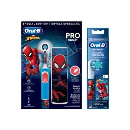   Oral-B Kids Pókember elektromos fogkefe + Oral-B Pro Kids fogkefefej Pókember figurákkal csomag