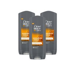   Dove Men+Care Sandalwood + Vanilla tusfürdő testre, arcra, hajra (3x400 ml)